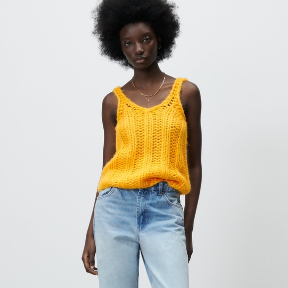 Zara STRAPPY KNIT TOP - Picture 2 of 8